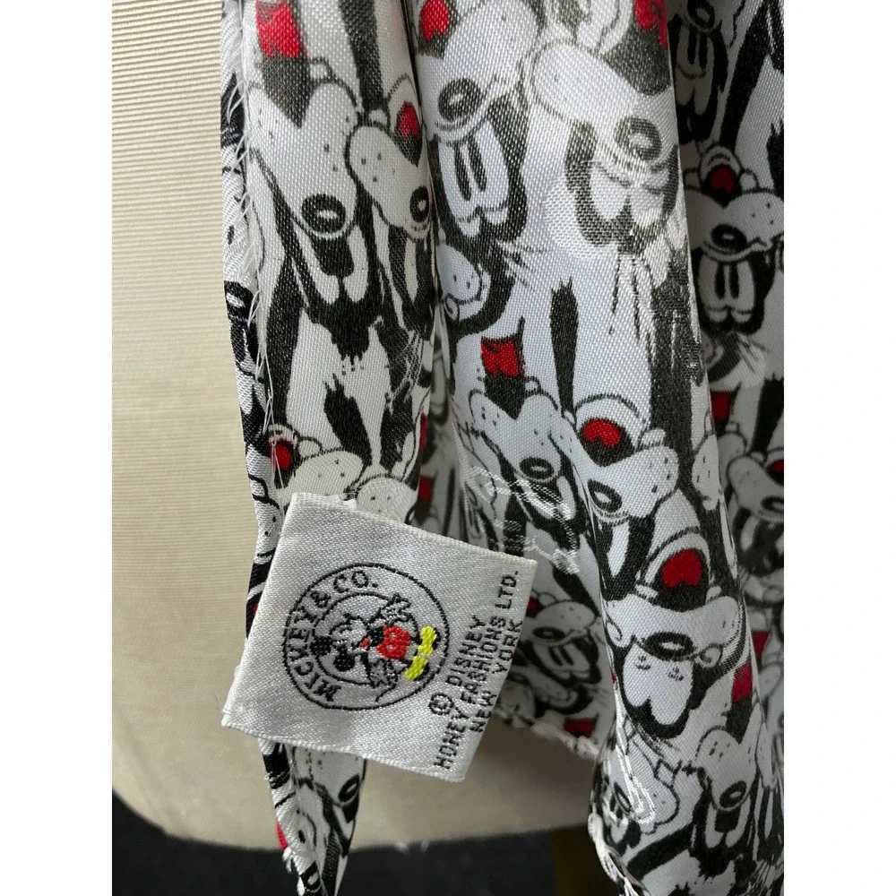 Vintage Mickey & Co Disney Goofy Infinity Scarf Honey Fashions Black White Red